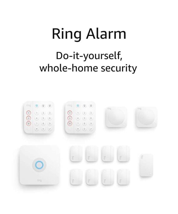 Ring Alarm 14-Piece Kit – Wireless Smart Home Security System | Expandable | Easy Setup | Mobile App Control | 24/7 Professional Monitoring | Alexa Compatible