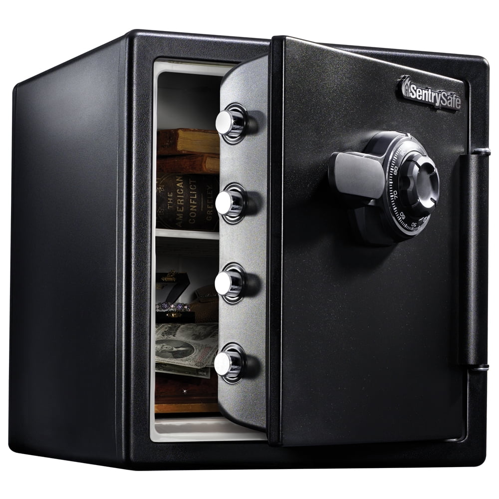 SentrySafe SFW123CS Fire-Resistant and Waterproof Safe, Dial Combination Lock, 1.23 Cu. ft. Each